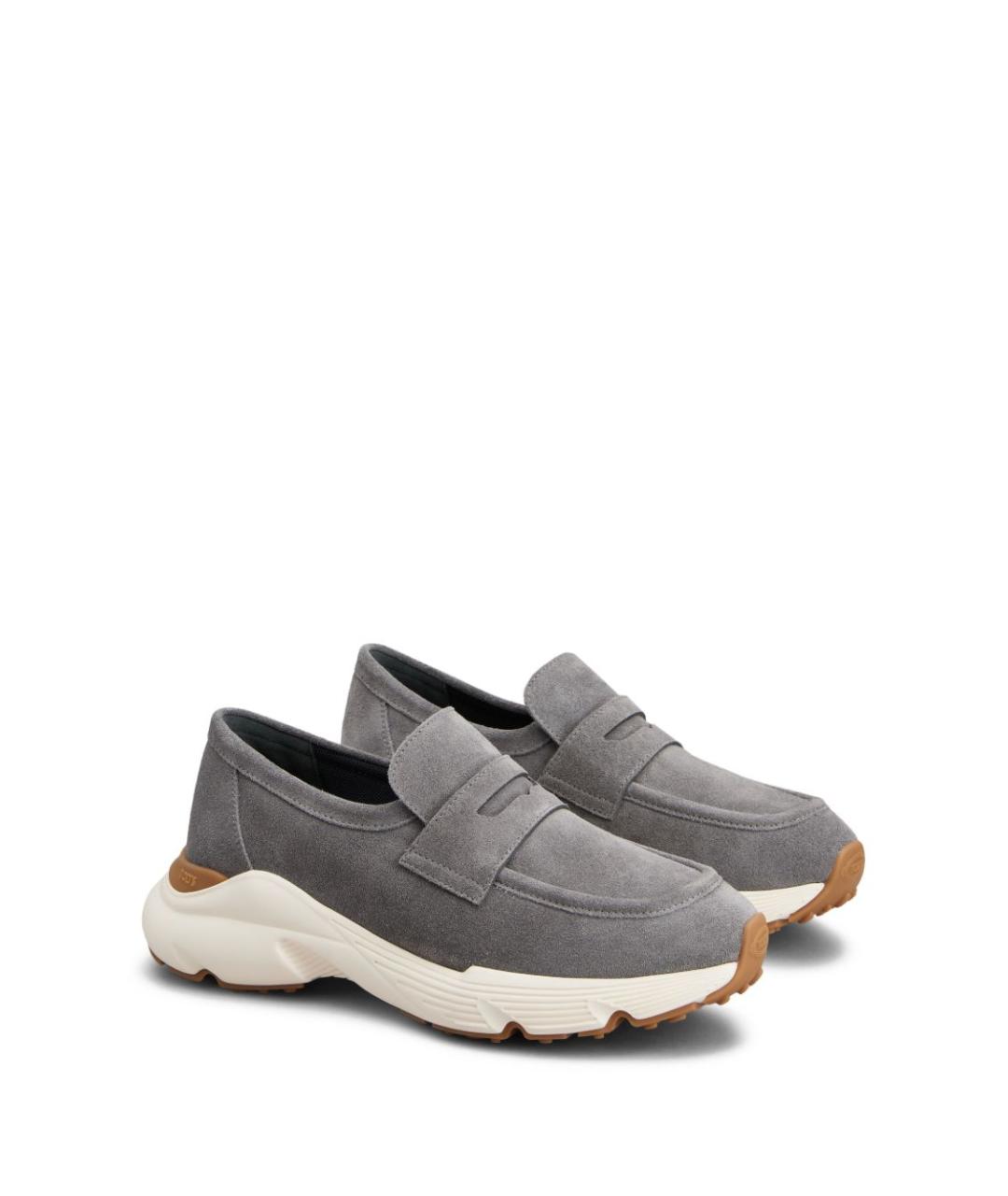 TOD'S Серые замшевые кроссовки, фото 4