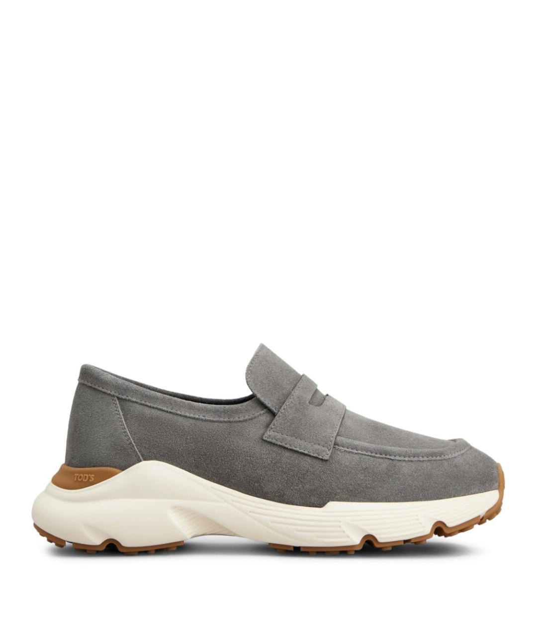 TOD'S Серые замшевые кроссовки, фото 1