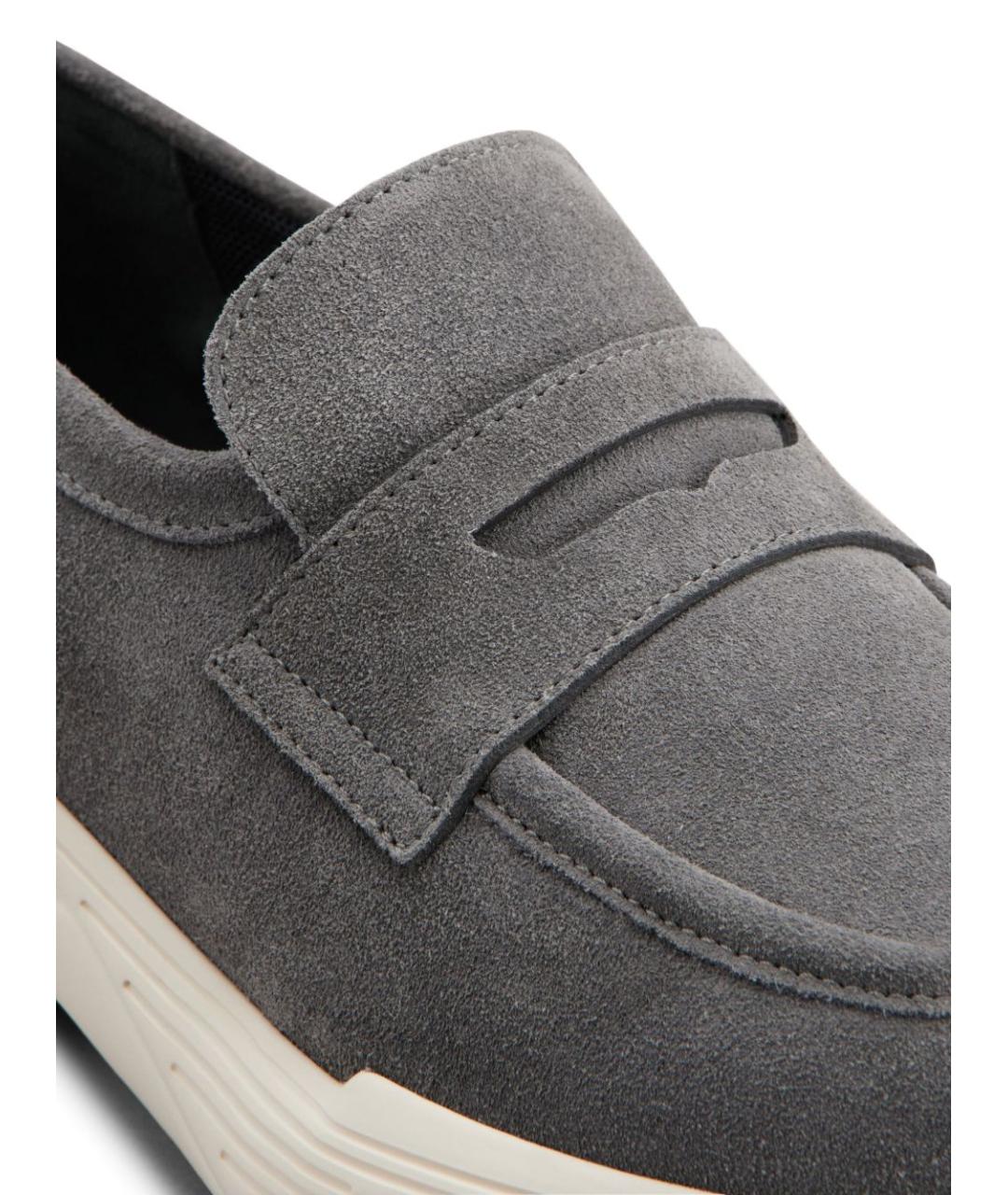 TOD'S Серые замшевые кроссовки, фото 5