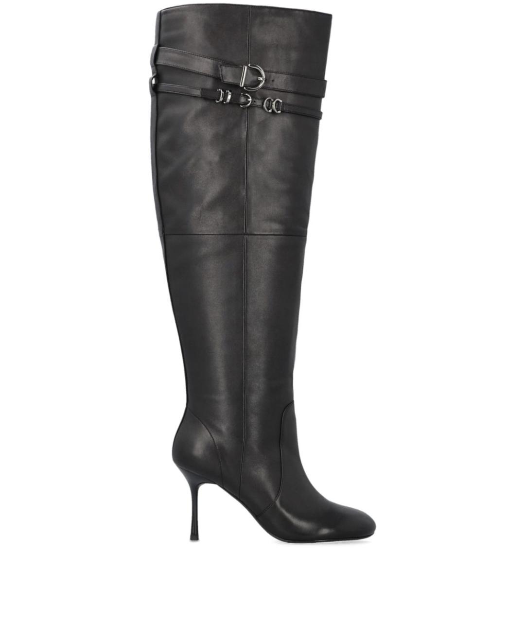 PINKO Черные кожаные сапоги, фото 1