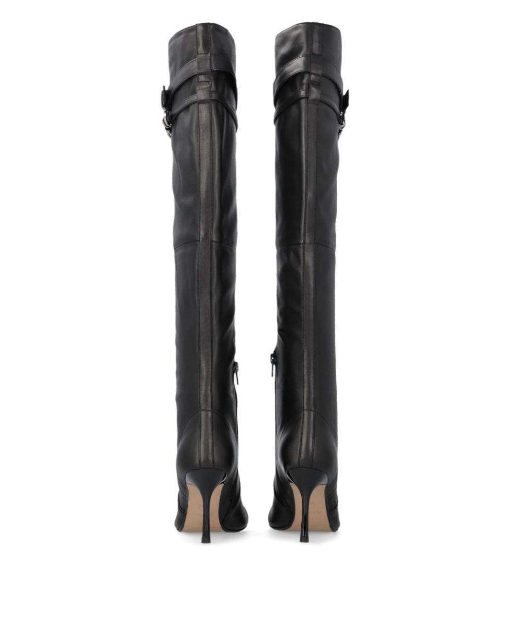 PINKO Черные кожаные сапоги, фото 3