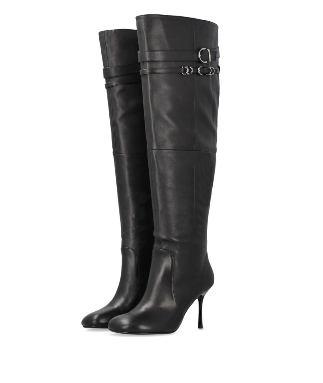 PINKO Черные кожаные сапоги, фото 4