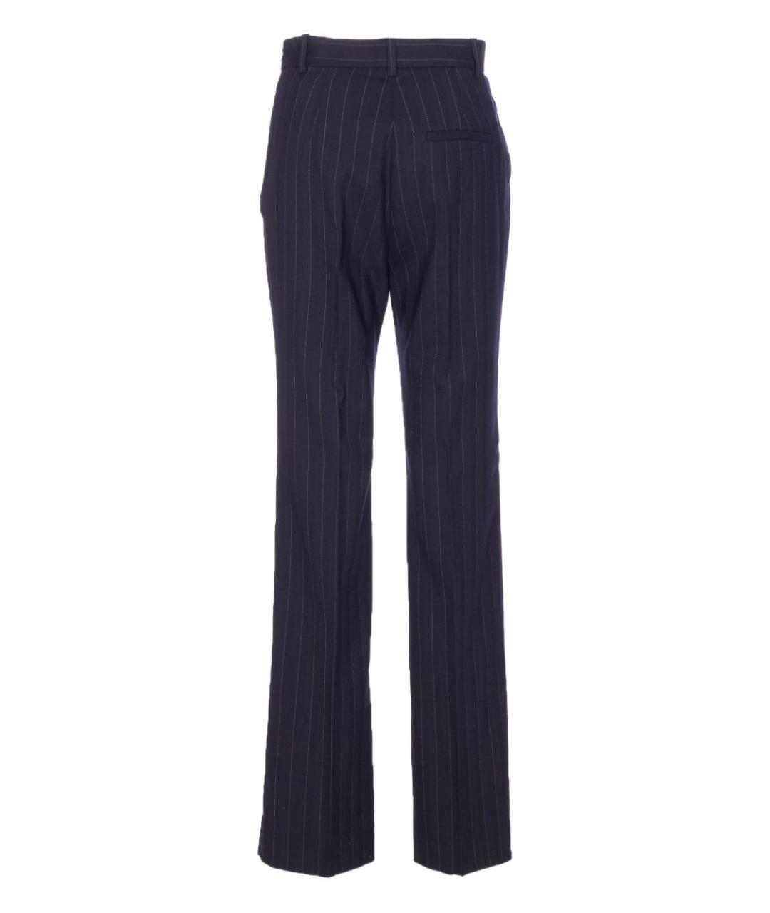 PINKO Темно-синие полиамидовые прямые брюки, фото 4