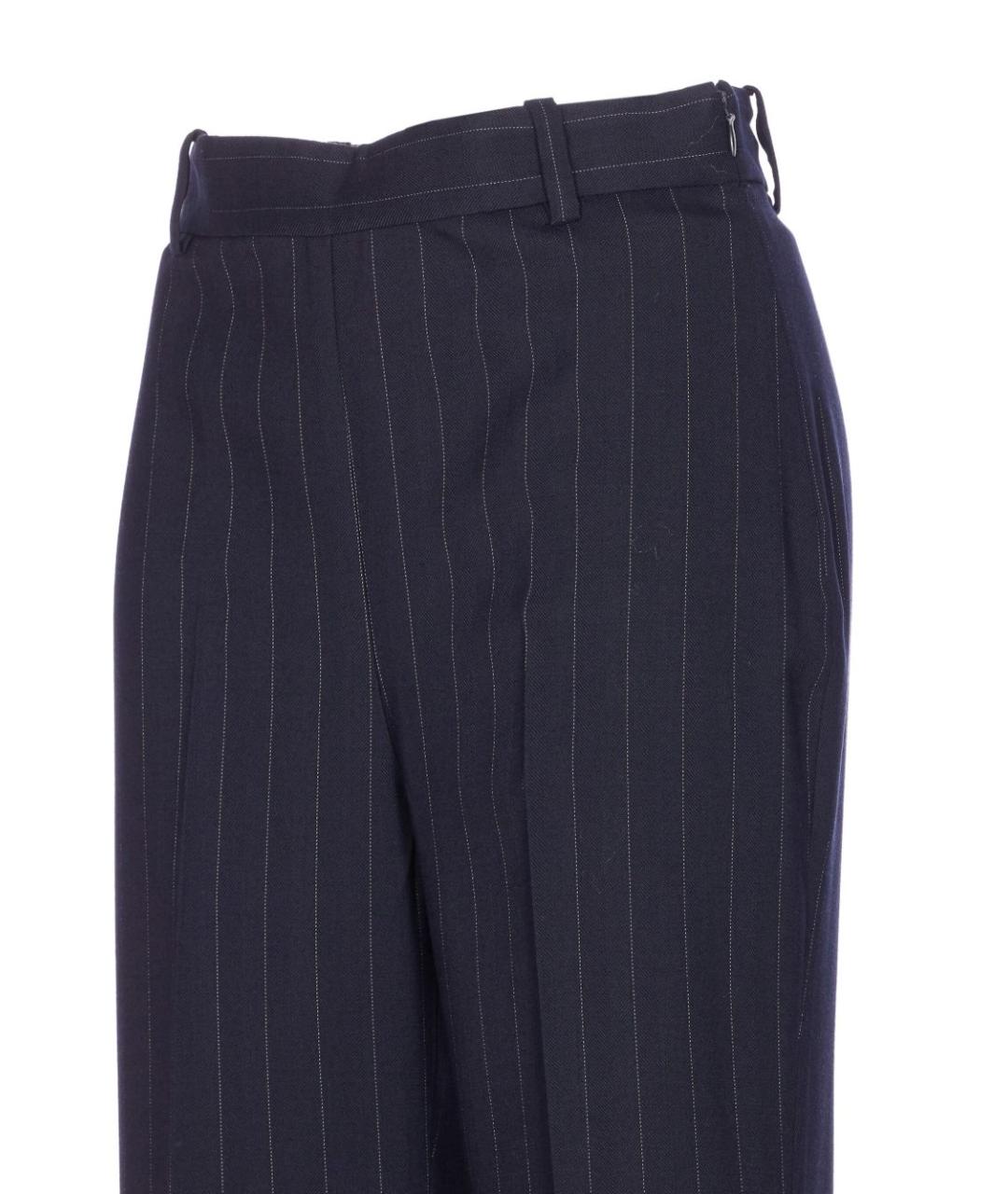 PINKO Темно-синие полиамидовые прямые брюки, фото 2