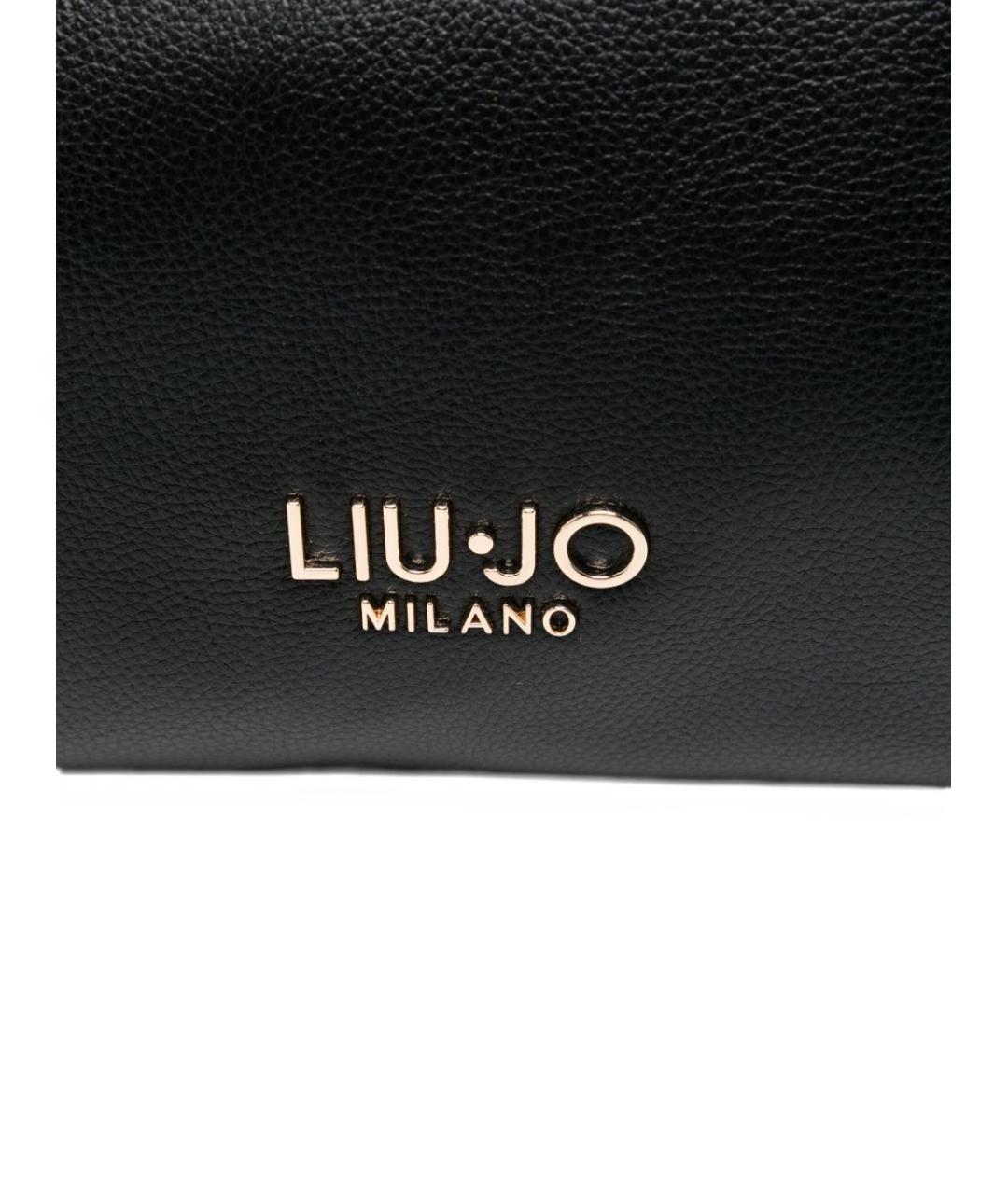 LIU JO Черная сумка с короткими ручками из искусственной кожи, фото 2