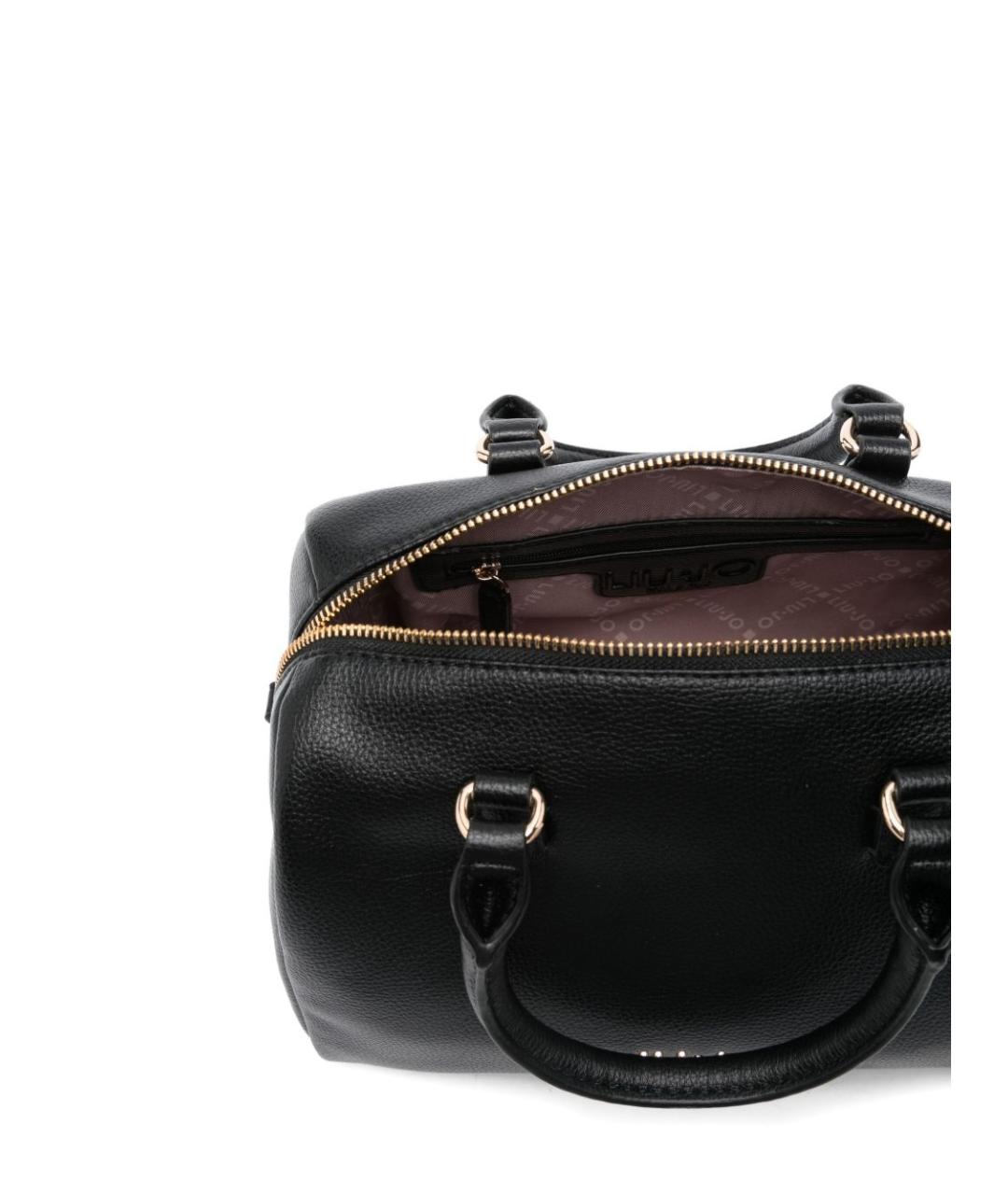 LIU JO Черная сумка с короткими ручками из искусственной кожи, фото 3