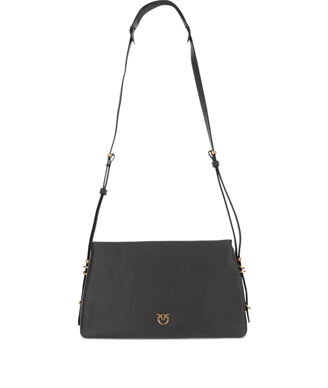 PINKO Черная кожаная сумка через плечо, фото 1