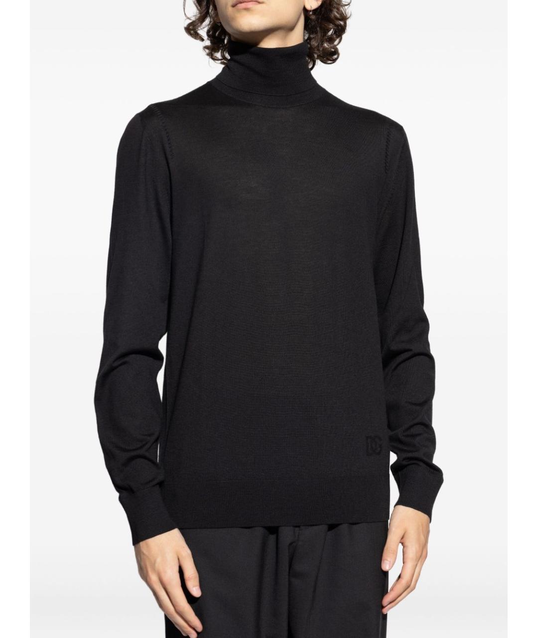 DOLCE&GABBANA Черная шерстяная водолазка, фото 2