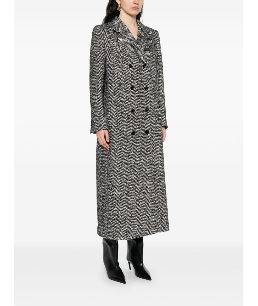 DOLCE&GABBANA Серое шерстяное пальто, фото 3