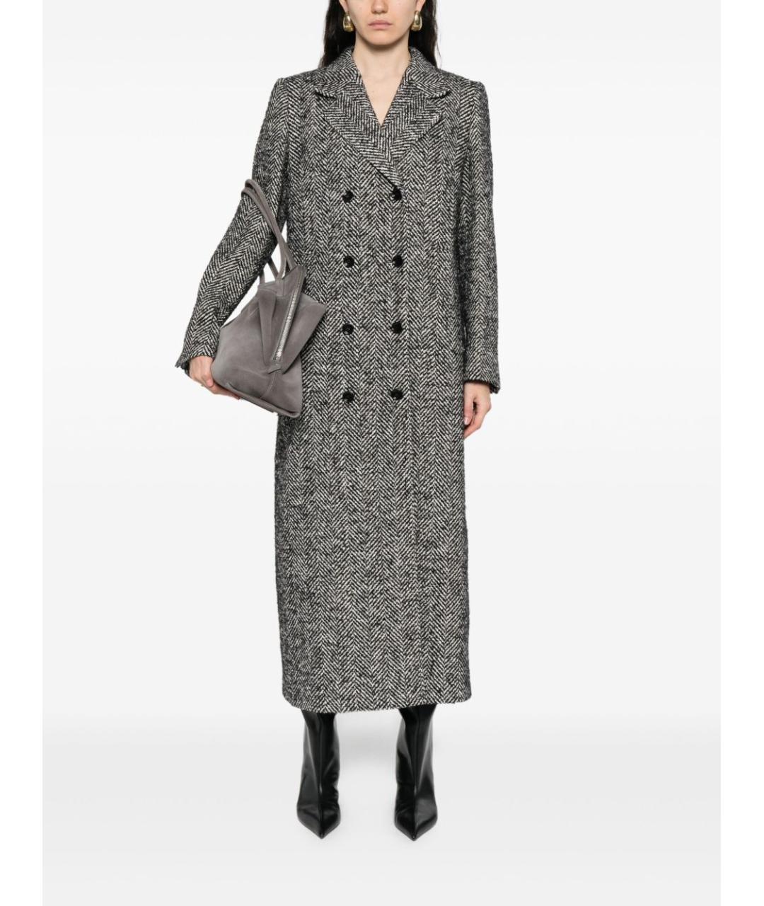 DOLCE&GABBANA Серое шерстяное пальто, фото 5