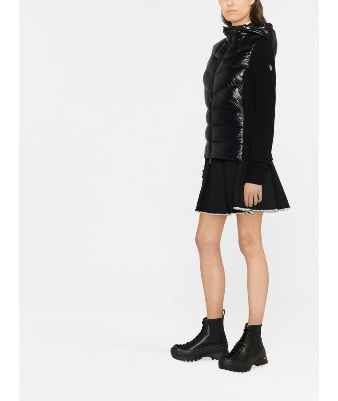 MONCLER GRENOBLE Черный полиэстеровый кардиган, фото 3