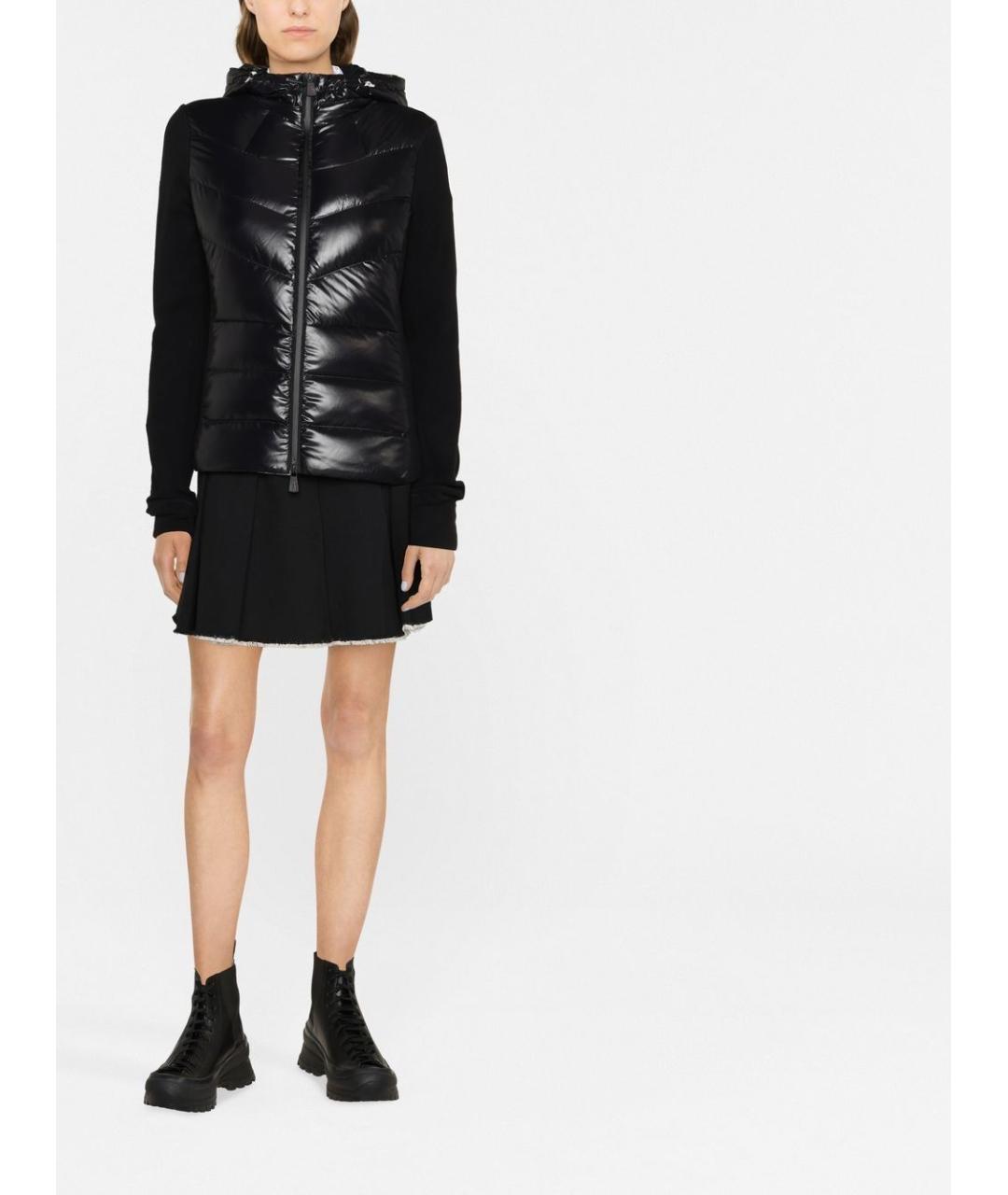 MONCLER GRENOBLE Черный полиэстеровый кардиган, фото 2