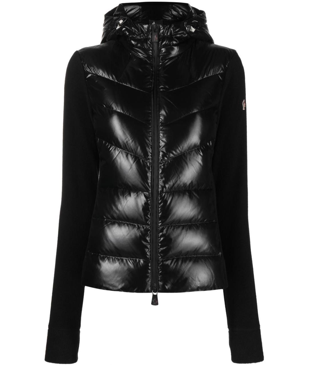 MONCLER GRENOBLE Черный полиэстеровый кардиган, фото 1