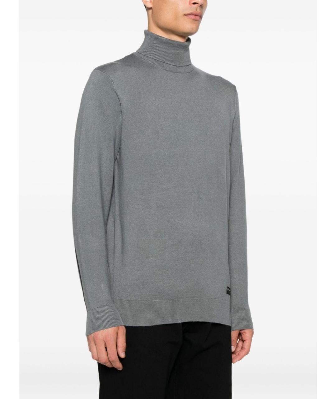 JOHN RICHMOND Серый вискозный джемпер / свитер, фото 5