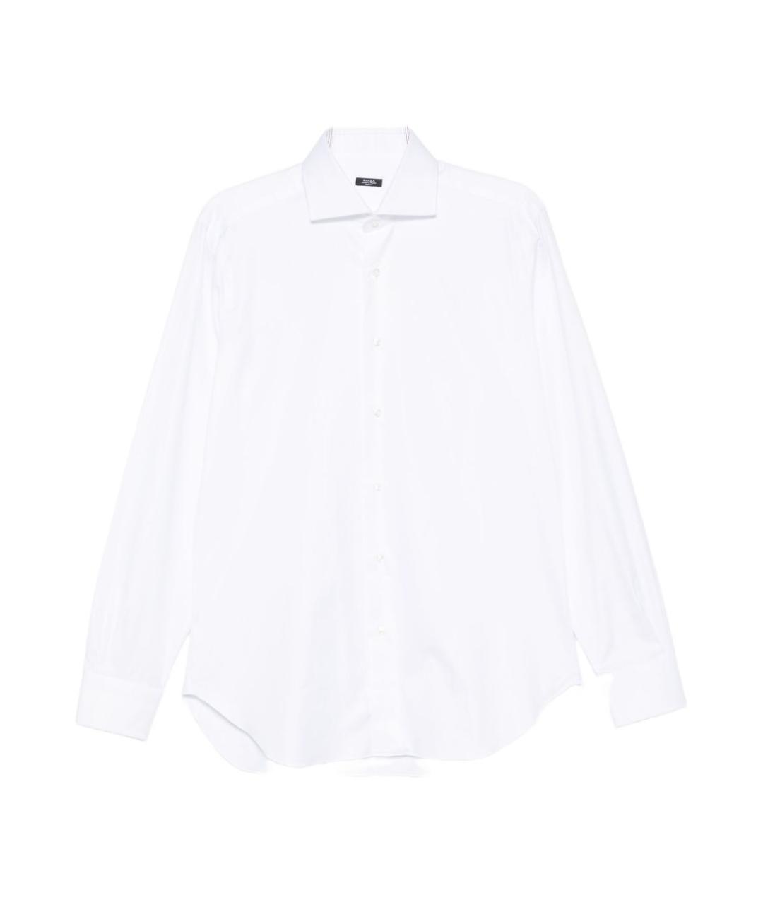 BARBA Белая хлопковая классическая рубашка, фото 1