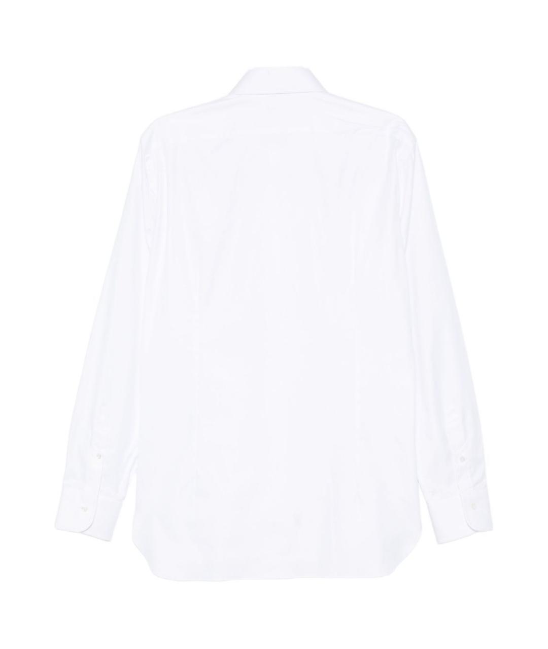 BARBA Белая хлопковая классическая рубашка, фото 2