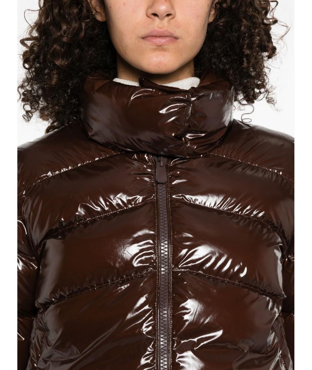 PINKO Коричневая полиамидовая куртка, фото 3