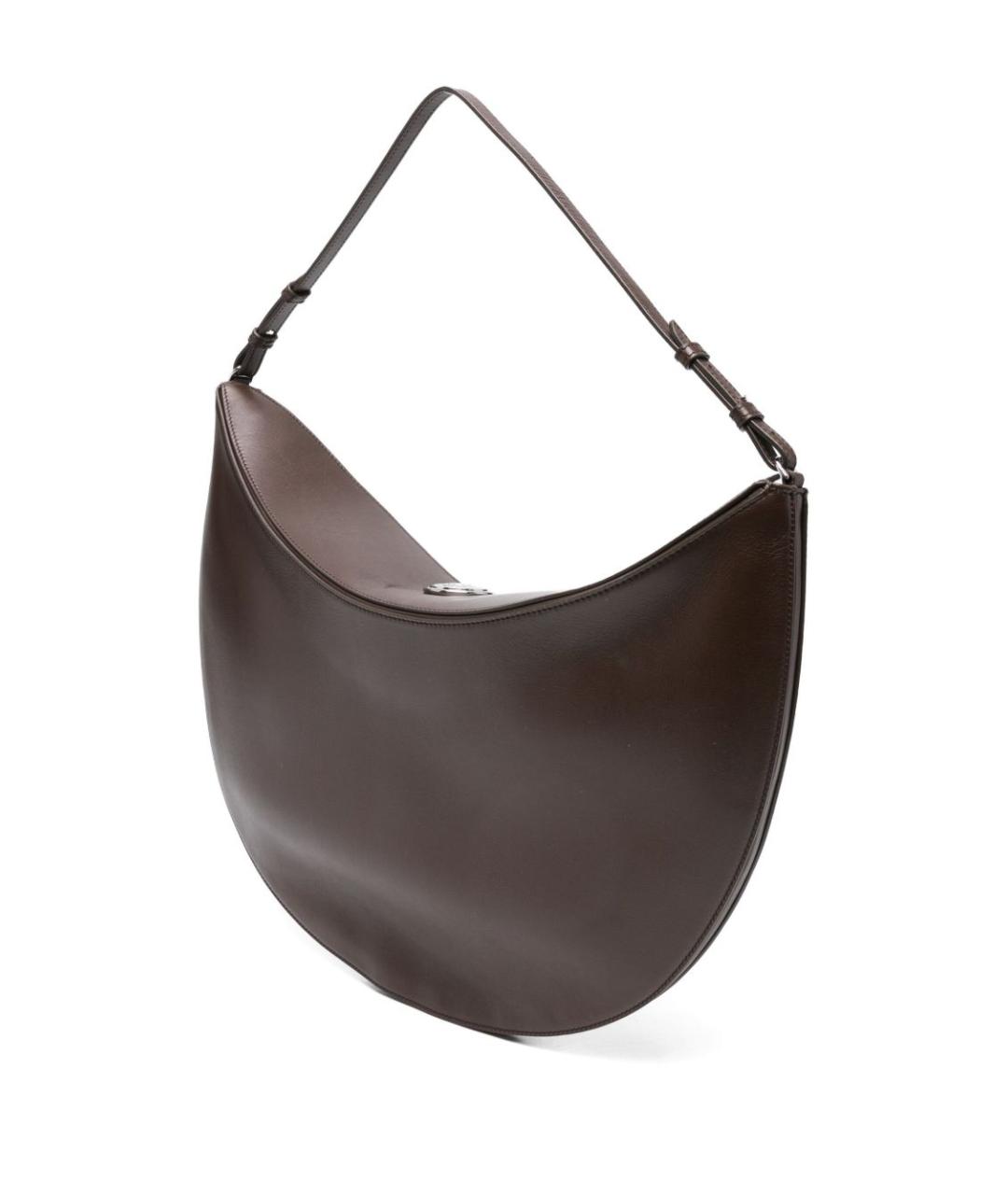 JACQUEMUS Коричневая кожаная сумка через плечо, фото 4