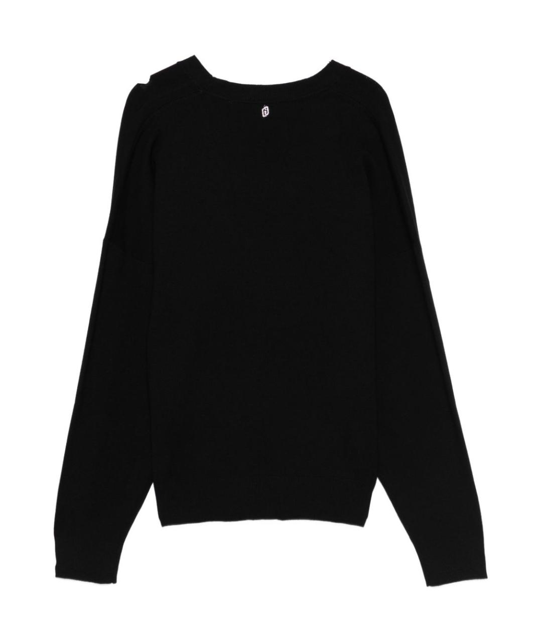 LIU JO Черный вискозный джемпер / свитер, фото 2