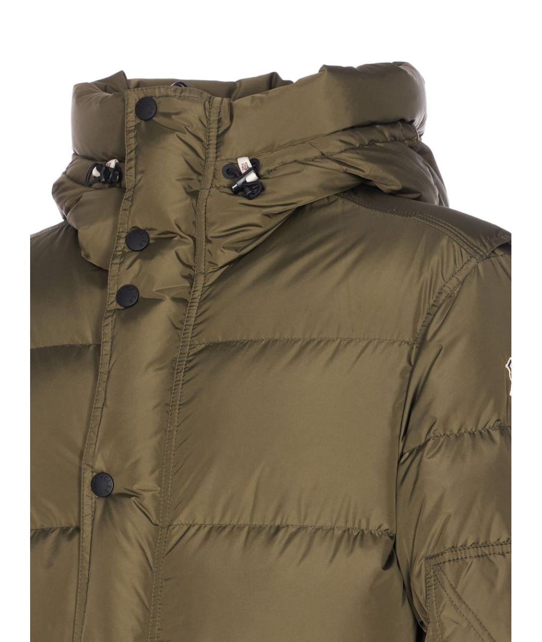 MONCLER GRENOBLE Зеленый полиамидовый пуховик, фото 2