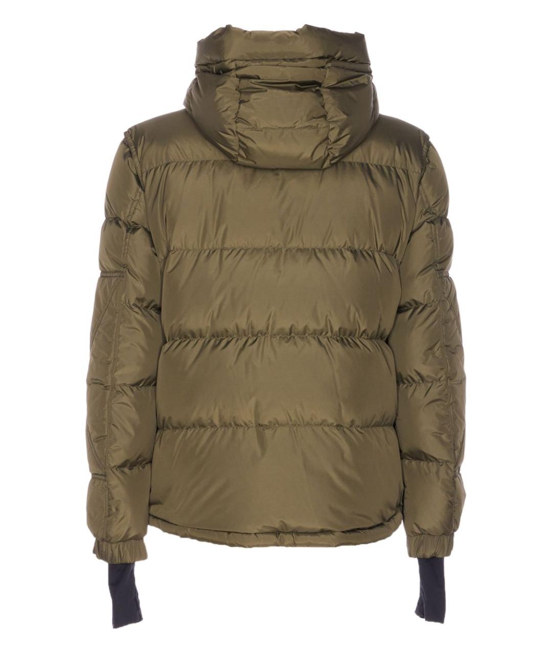 MONCLER GRENOBLE Зеленый полиамидовый пуховик, фото 4