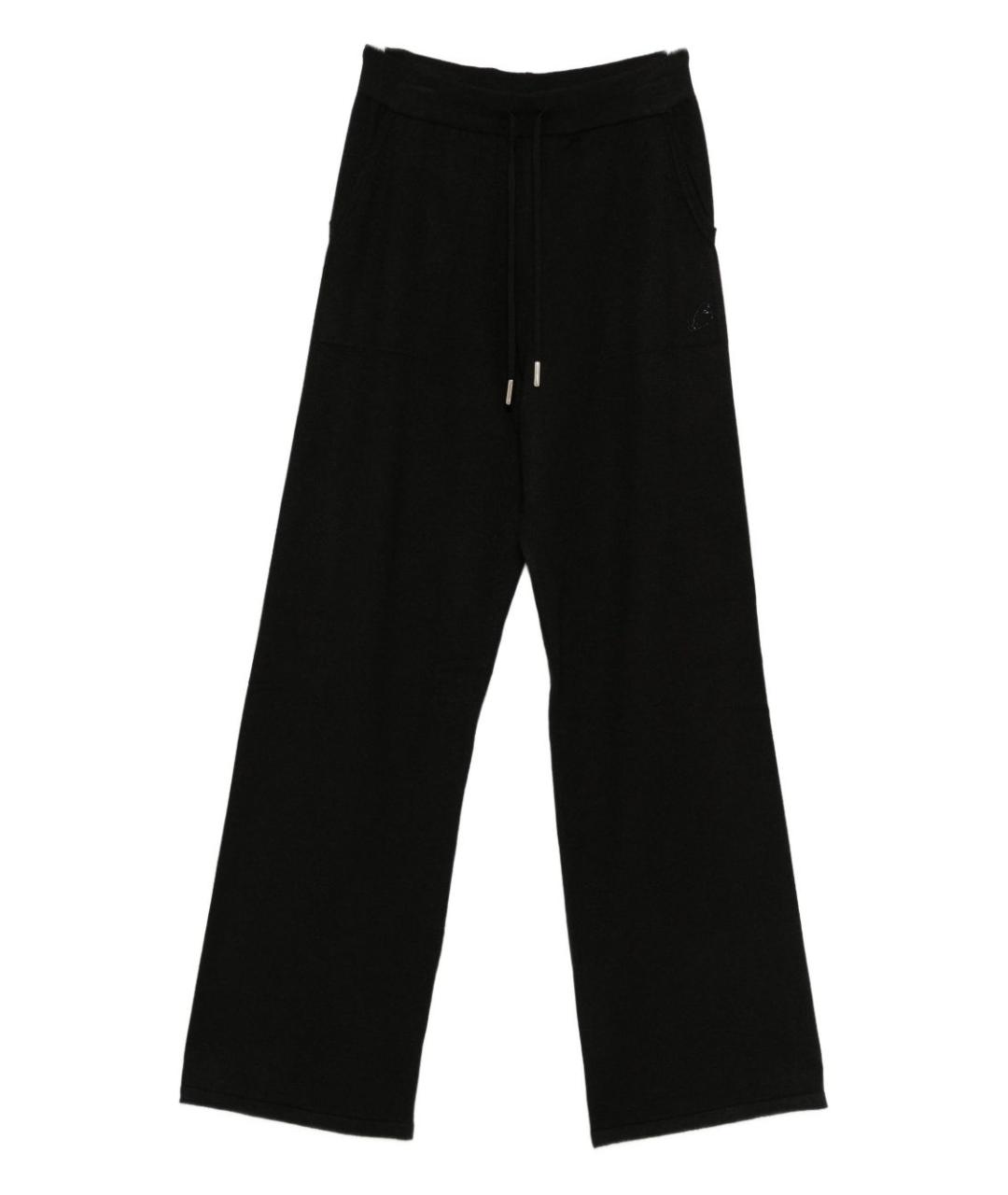 BLUGIRL Черные вискозные прямые брюки, фото 1