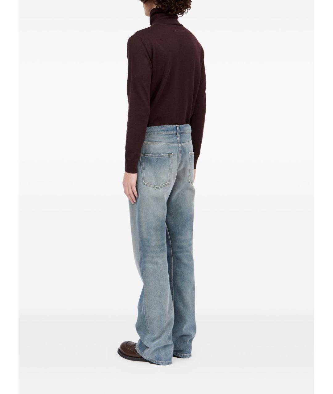 MM6 MAISON MARGIELA Синие хлопковые прямые джинсы, фото 2