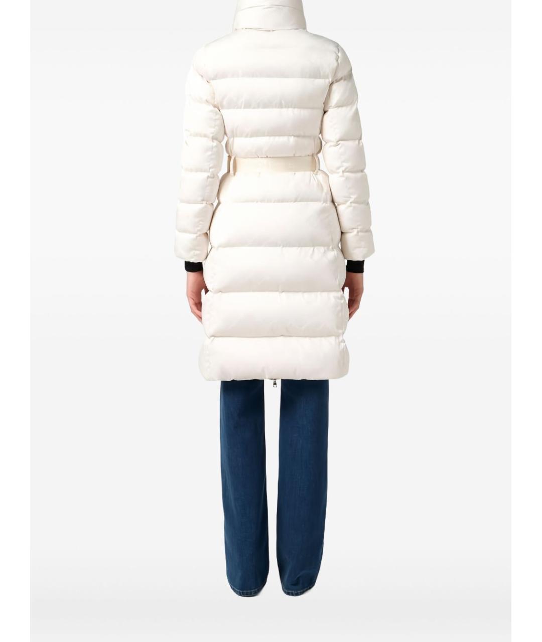 ELISABETTA FRANCHI Белый полиэстеровый пуховик, фото 4