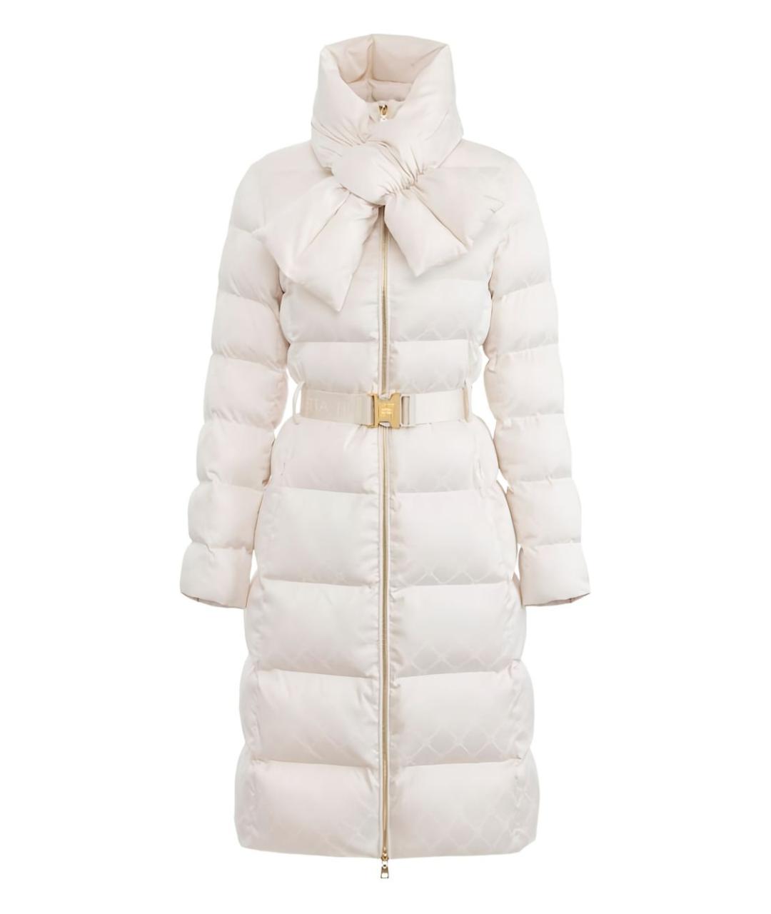 ELISABETTA FRANCHI Белый полиэстеровый пуховик, фото 1