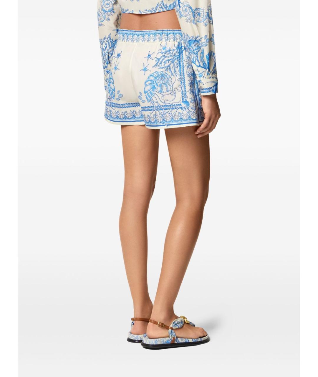 VERSACE Голубые хлопковые шорты, фото 4