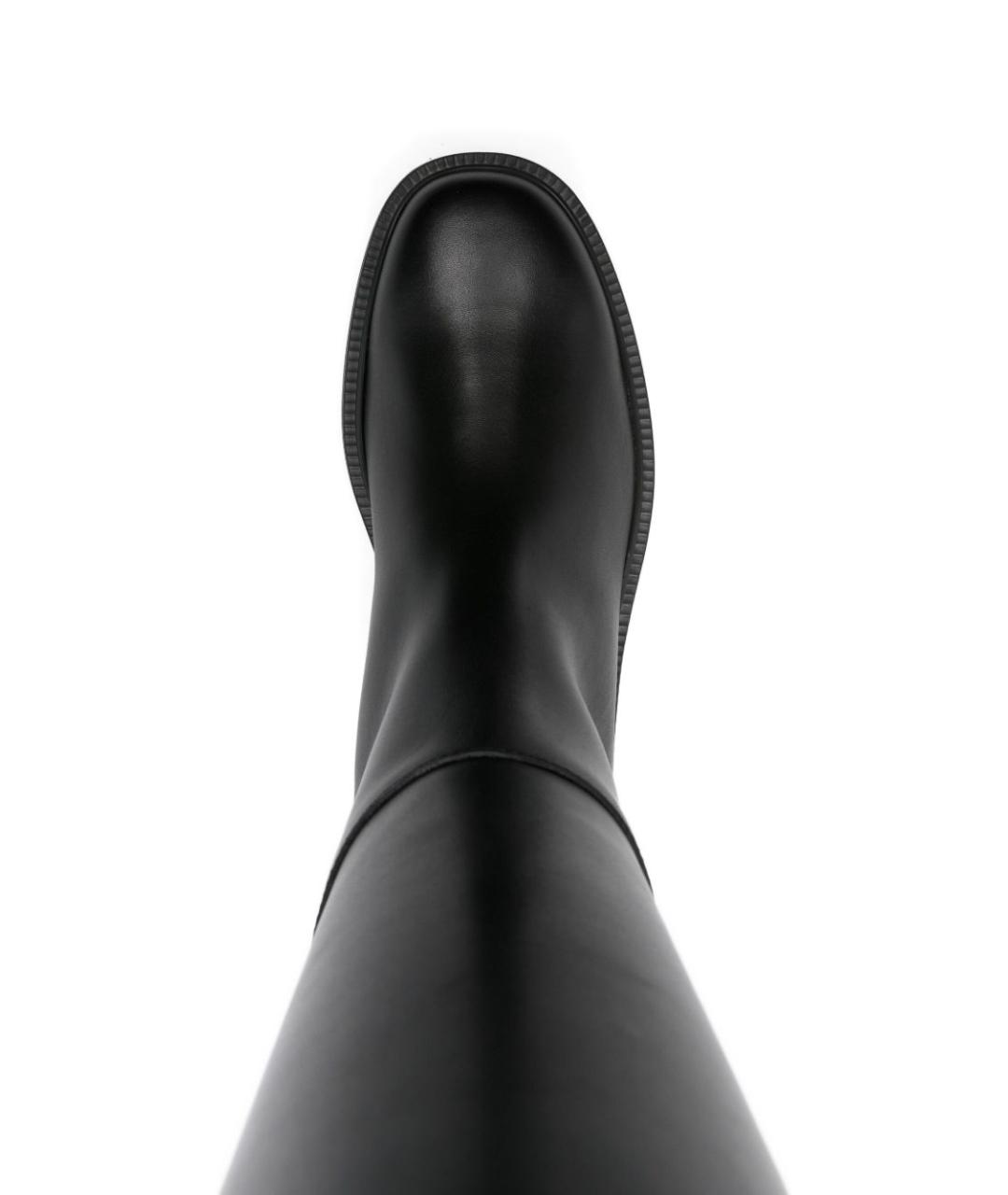 TOD'S Черные кожаные сапоги, фото 3