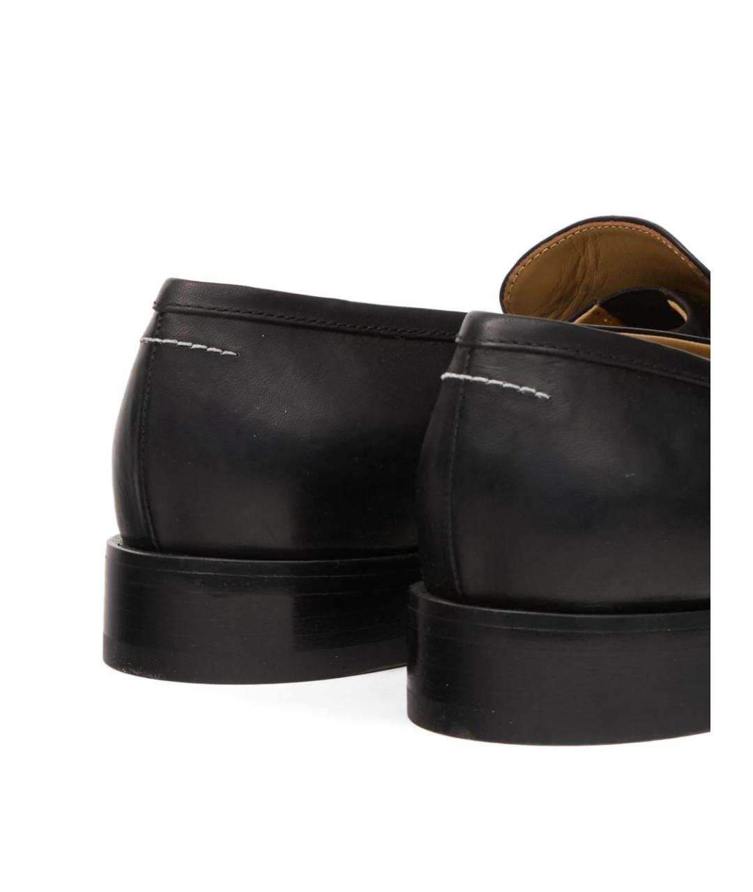 MM6 MAISON MARGIELA Черные кожаные лоферы, фото 3