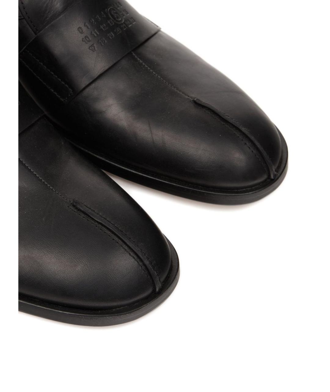 MM6 MAISON MARGIELA Черные кожаные лоферы, фото 4