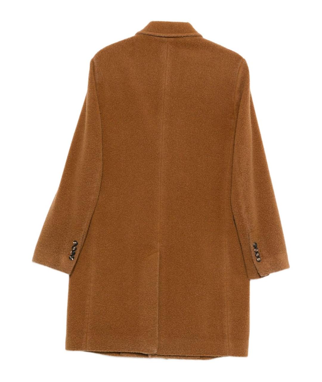 CIRCOLO 1901 Коричневое шерстяное пальто, фото 3