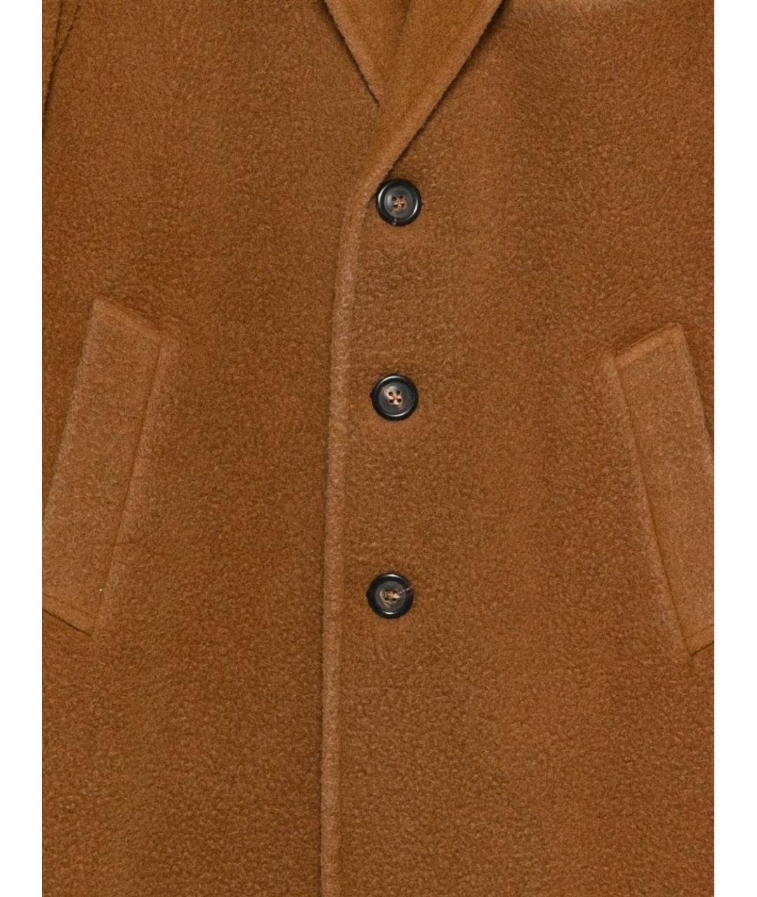 CIRCOLO 1901 Коричневое шерстяное пальто, фото 2