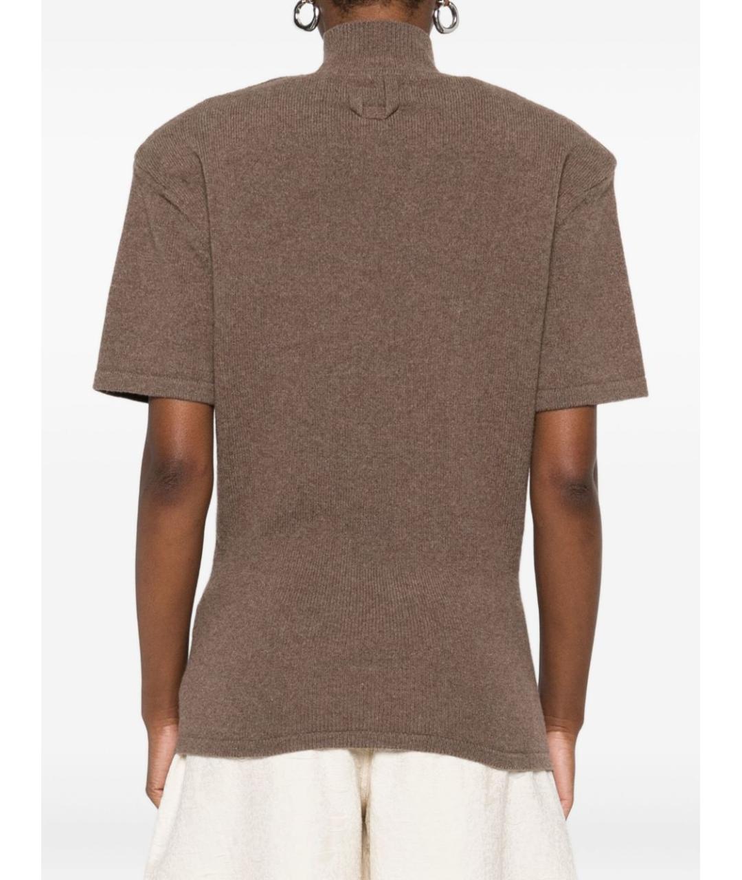 JACQUEMUS Коричневый шерстяной джемпер / свитер, фото 4