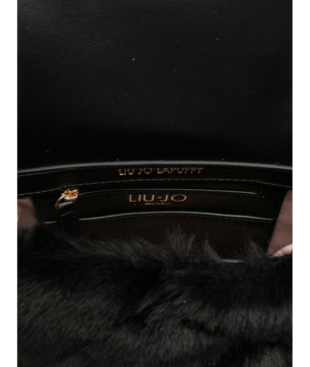 LIU JO Черная синтетическая сумка через плечо, фото 3