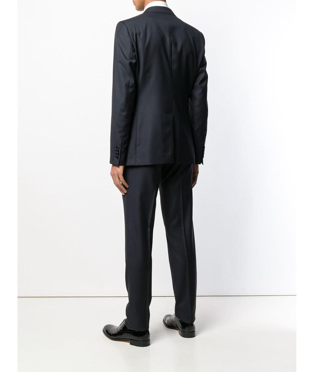 DOLCE&GABBANA Темно-синий классический костюм, фото 4
