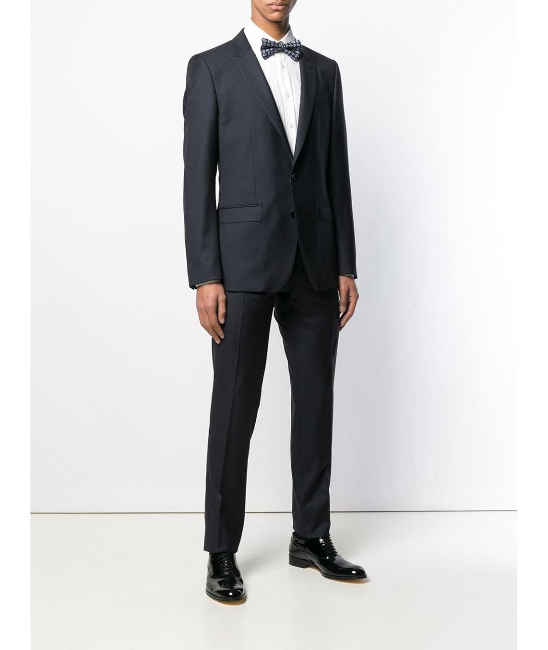 DOLCE&GABBANA Темно-синий классический костюм, фото 3