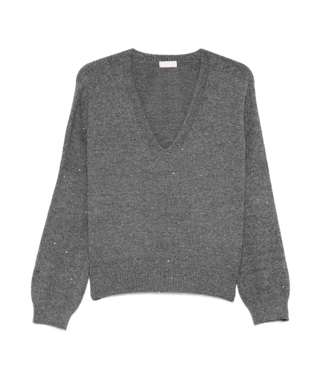 LIU JO Серый вискозный джемпер / свитер, фото 1