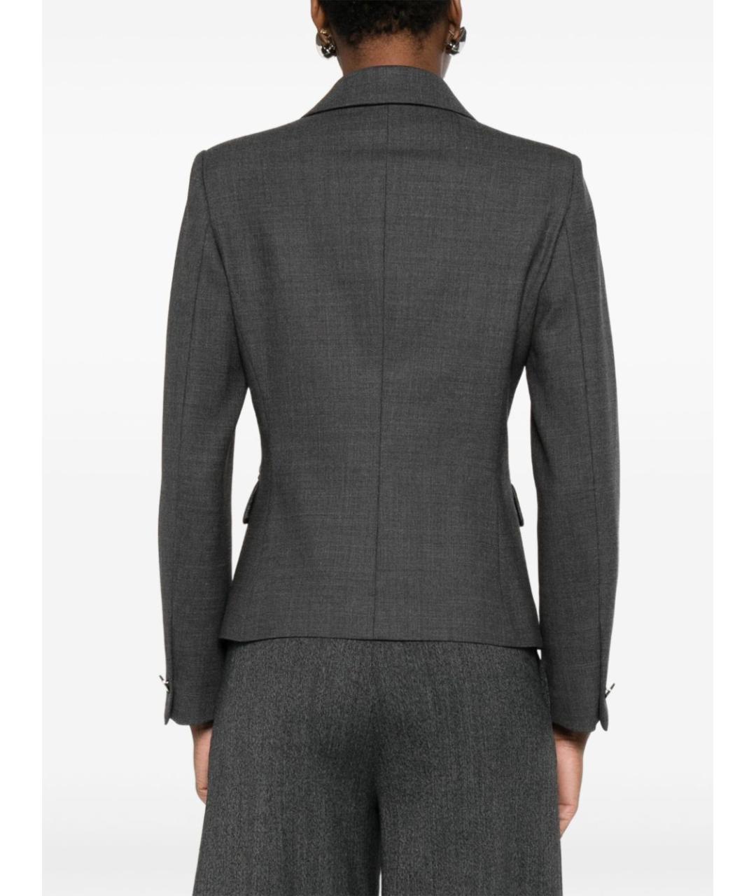 TAGLIATORE Серый шерстяной жакет/пиджак, фото 5