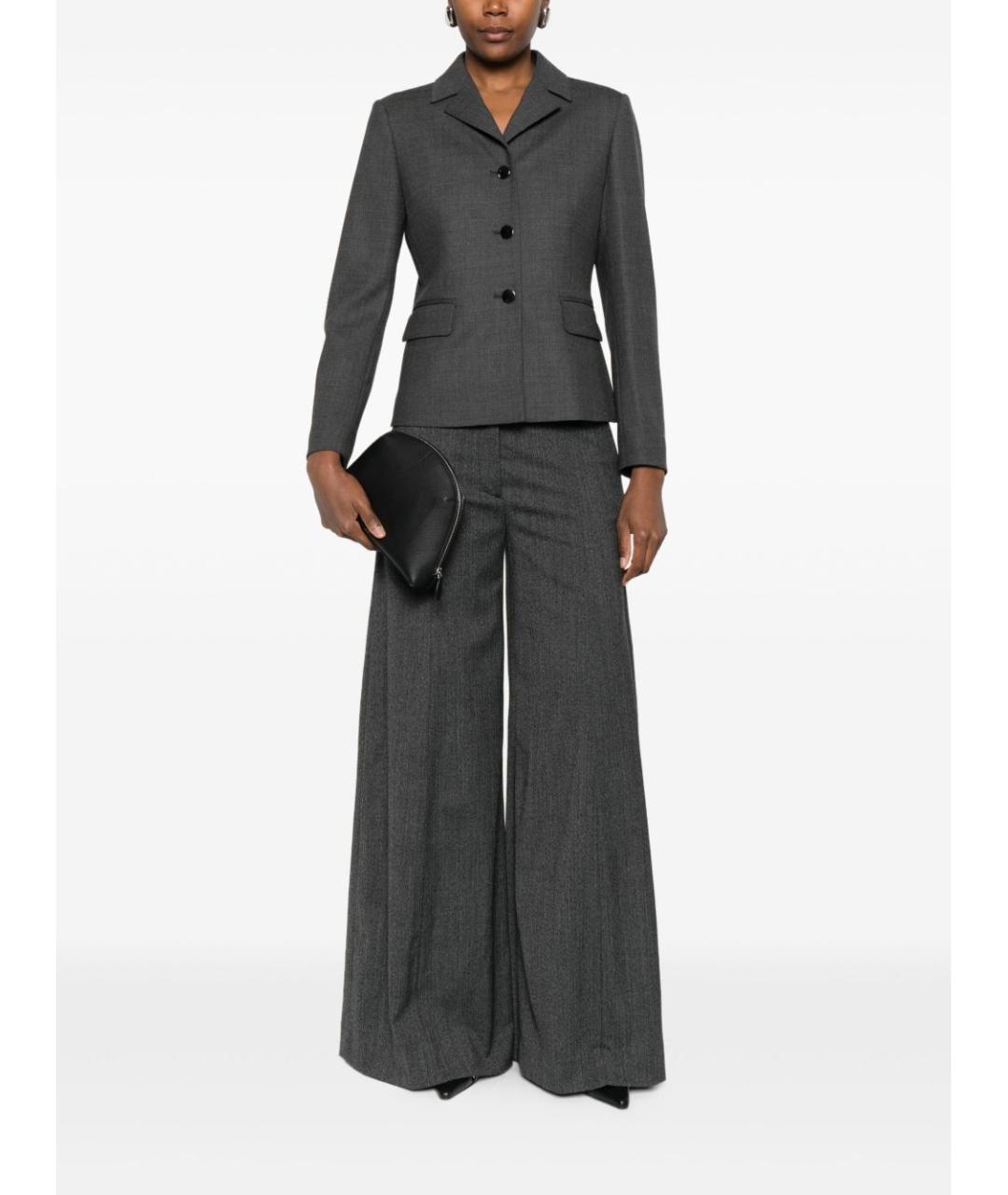 TAGLIATORE Серый шерстяной жакет/пиджак, фото 4