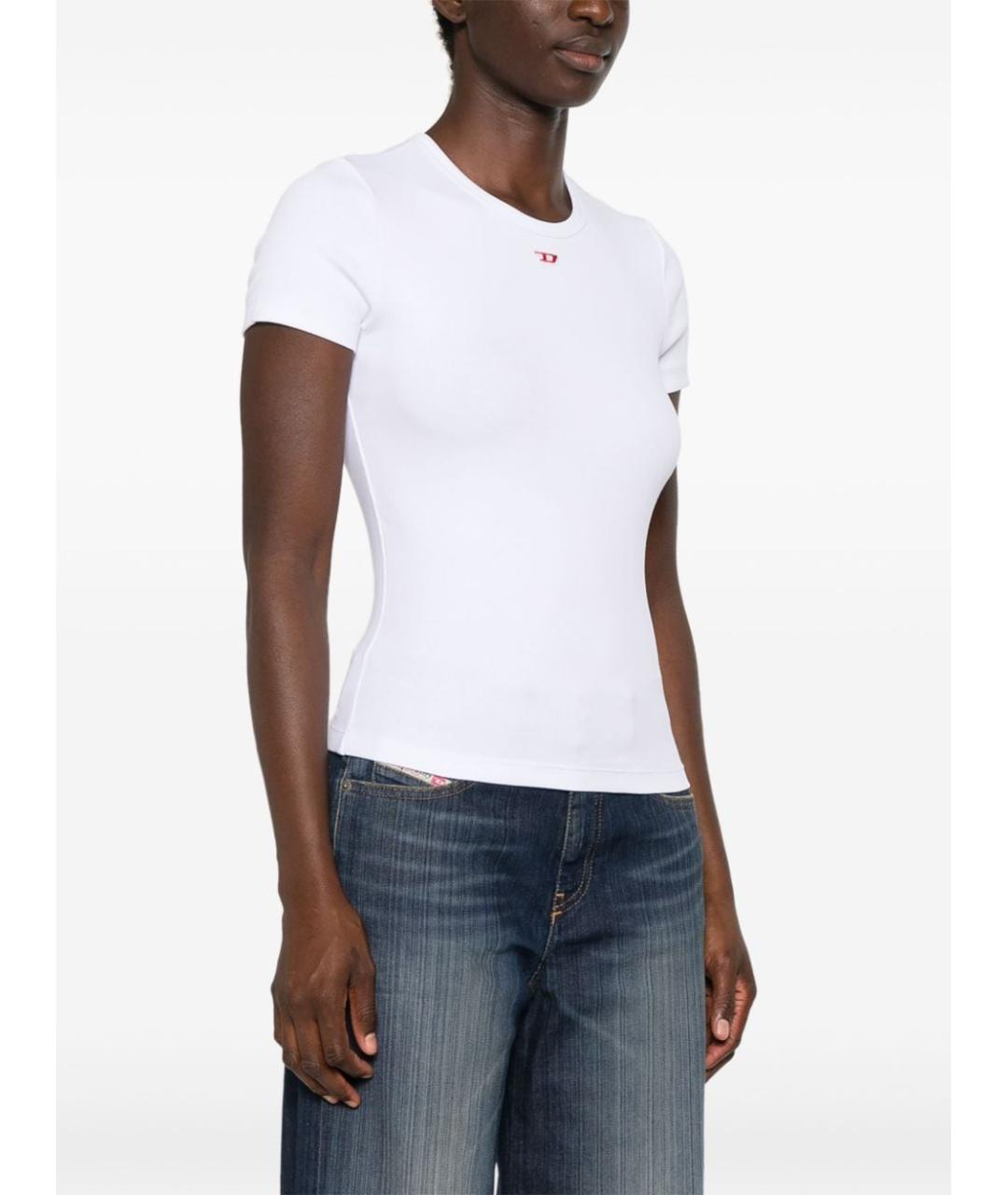 DIESEL Белая хлопковая футболка, фото 5