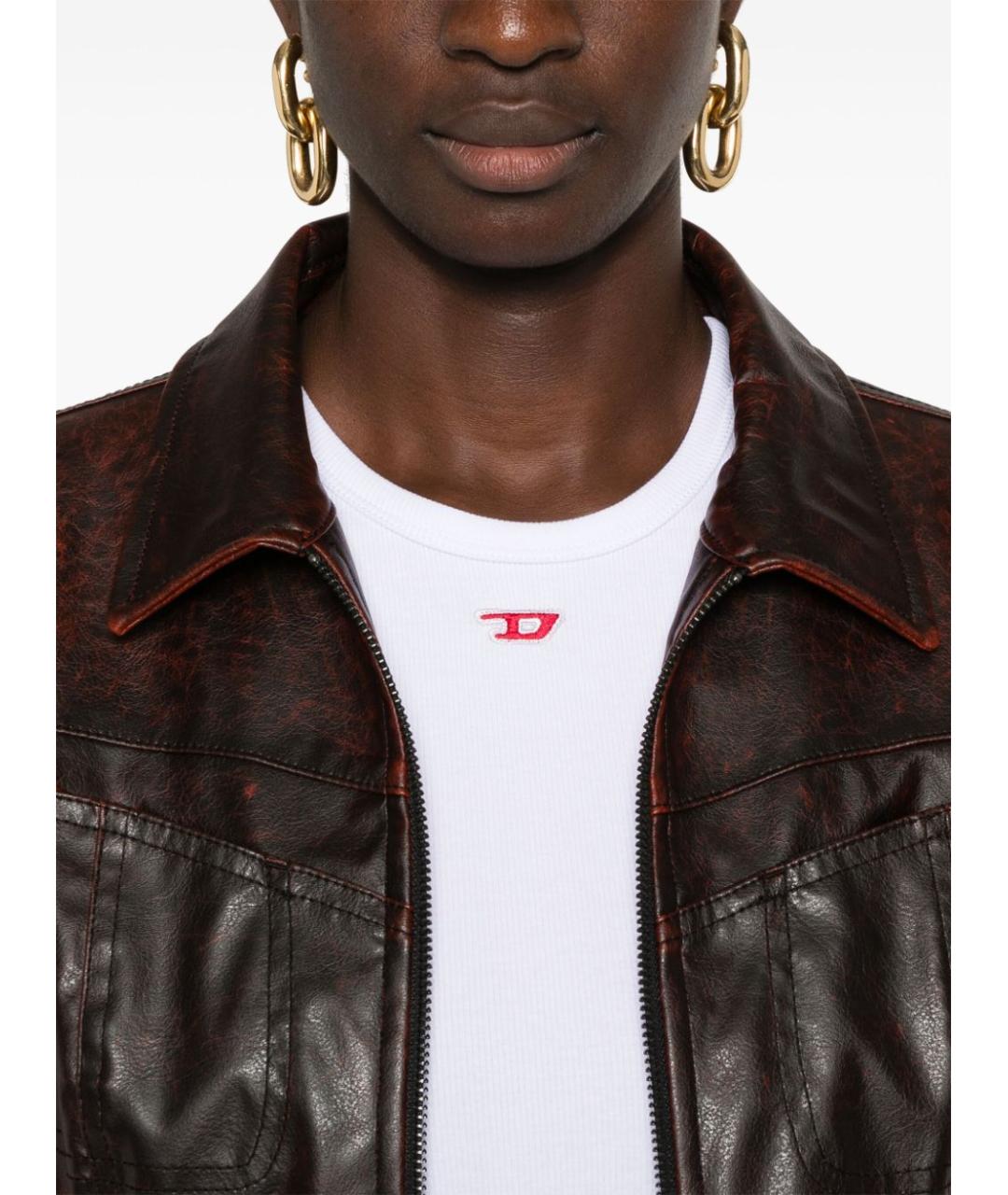 DIESEL Белая хлопковая футболка, фото 2