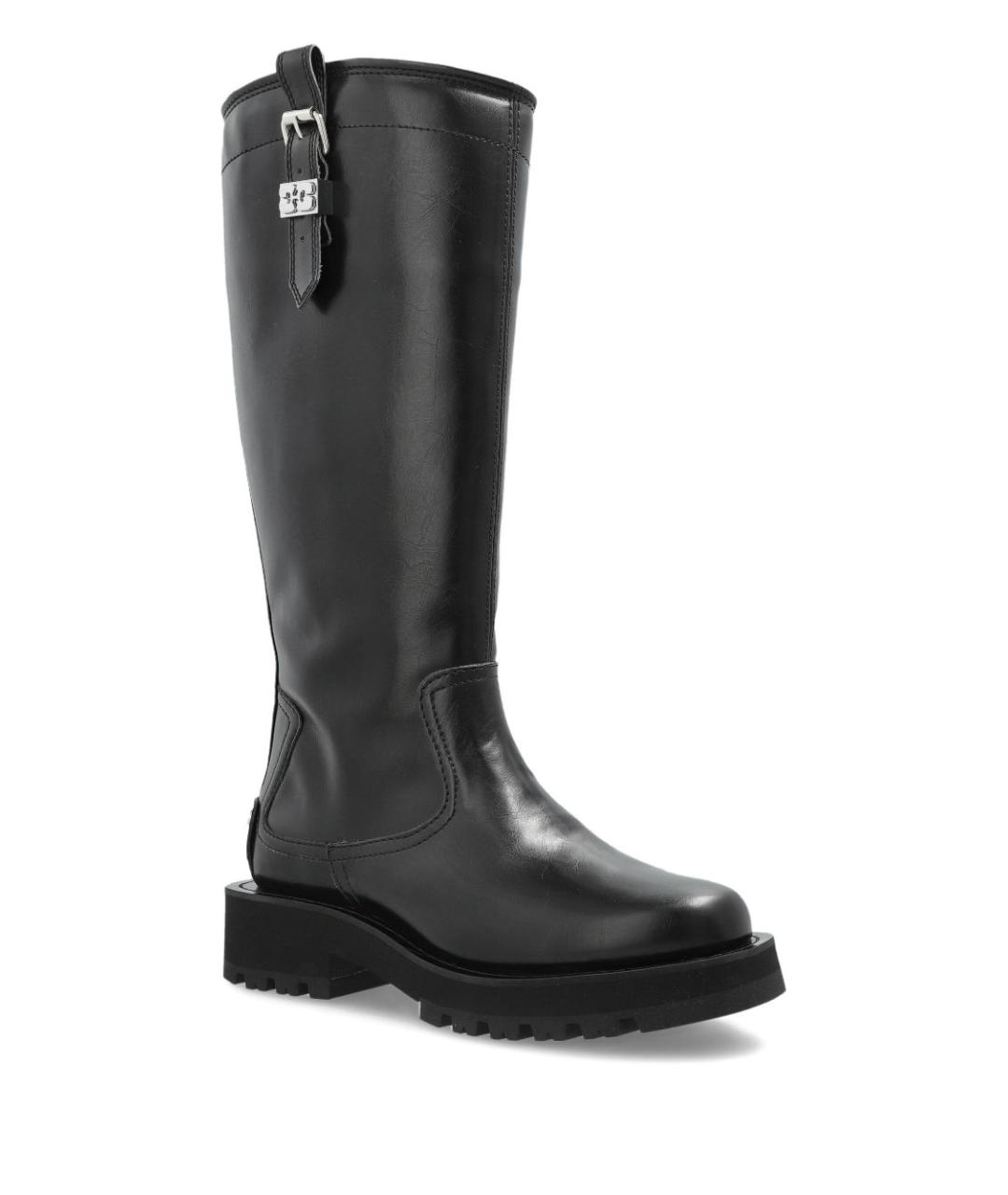 GANNI Черные сапоги из искусственной кожи, фото 4