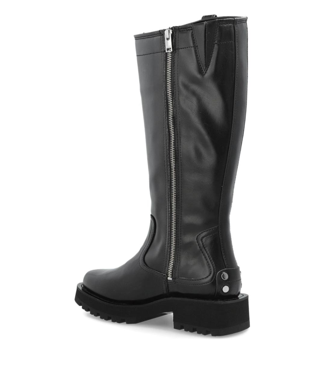 GANNI Черные сапоги из искусственной кожи, фото 2