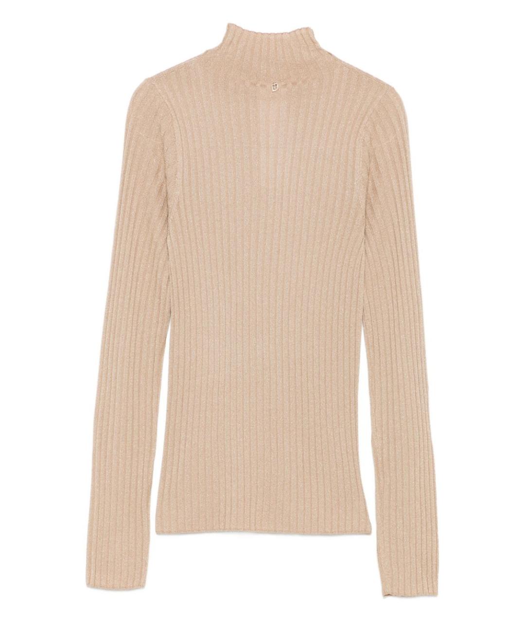 LIU JO Бежевый вискозный джемпер / свитер, фото 2