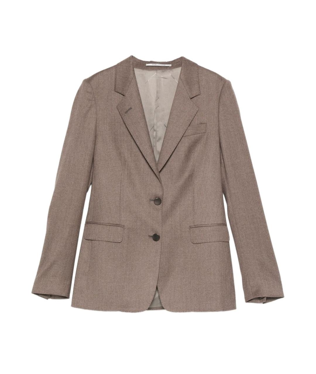 TAGLIATORE Коричневый шерстяной жакет/пиджак, фото 1