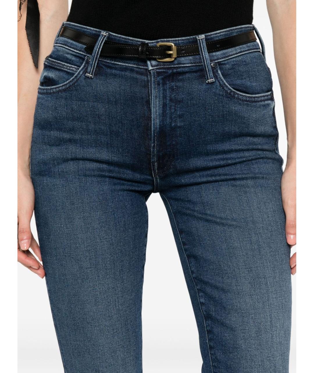 MOTHER Синие хлопковые джинсы слим, фото 5