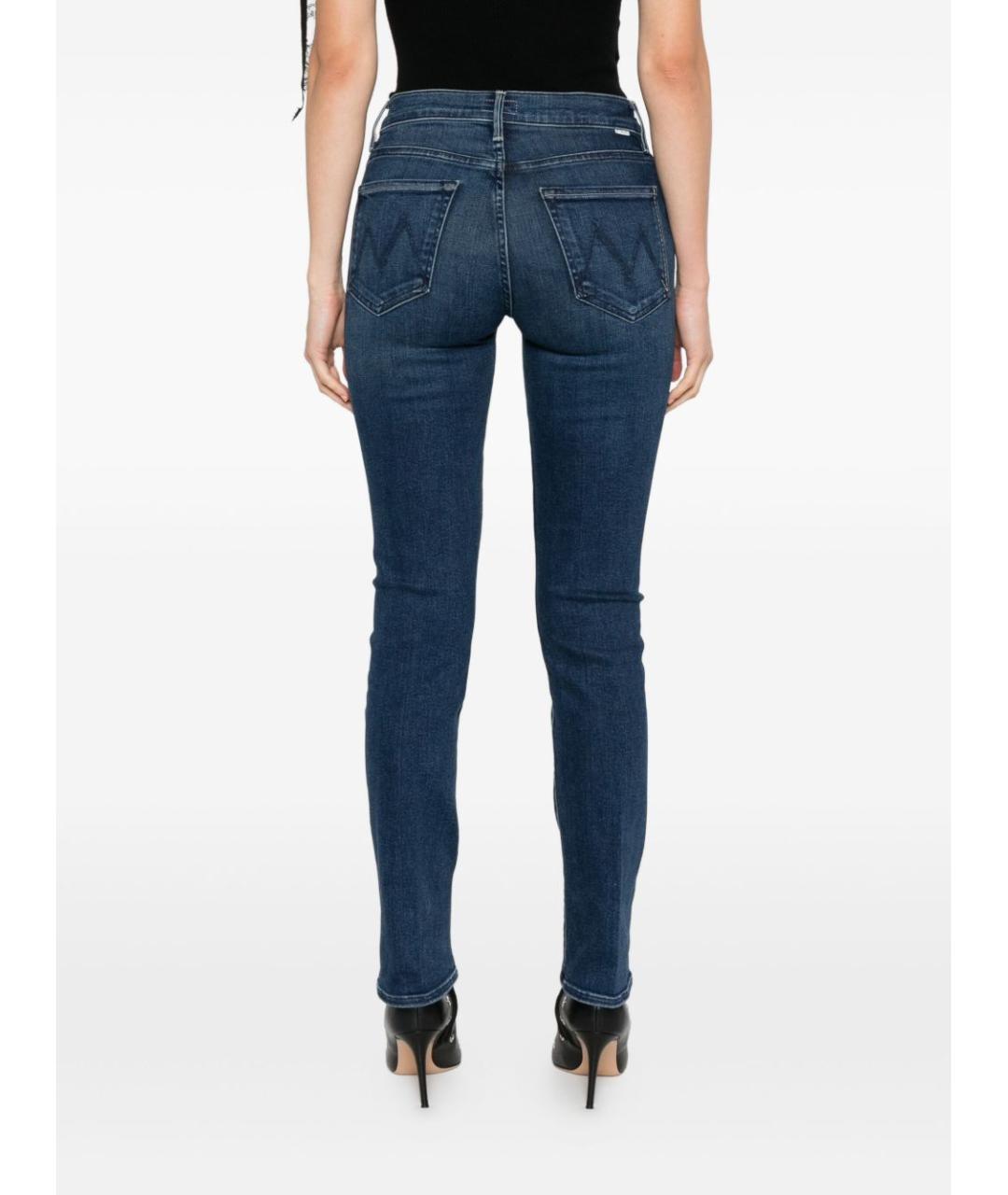 MOTHER Синие хлопковые джинсы слим, фото 4